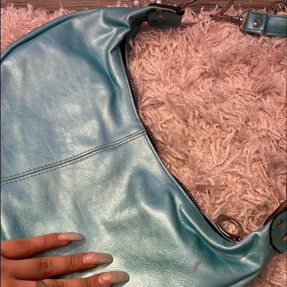 Y2K Blue Silver Ring Shoulder Purse: Ant A - Picture 2 of 3